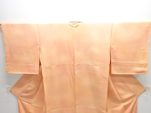  織柄一つ紋色無地着物